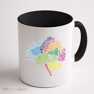 Brain Typography Rn Nurse Neurologist Doctor Word Bubble Coffee Mug back
