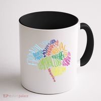 Brain Typography Rn Nurse Neurologist Doctor Word Bubble Coffee Mug thumb 1