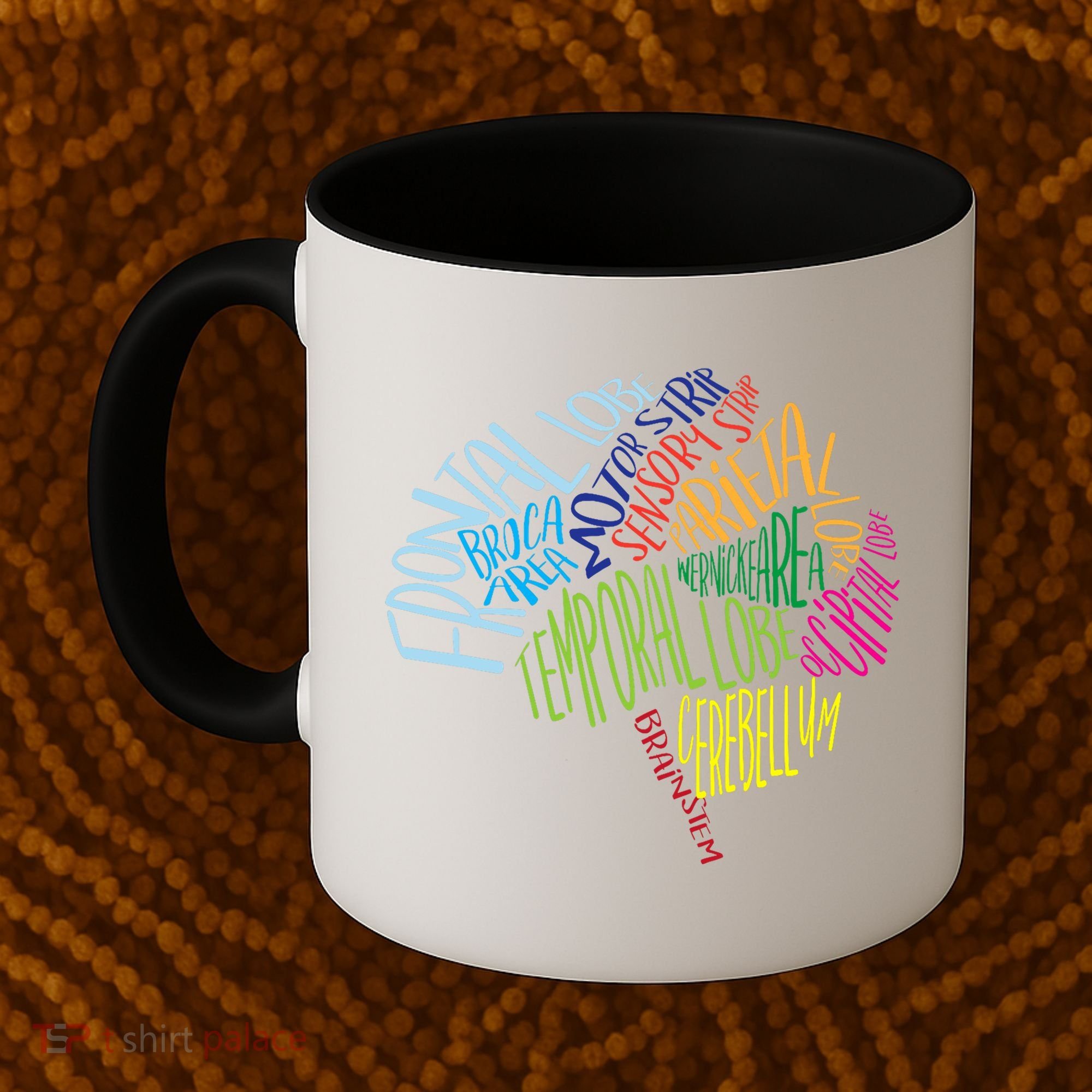 Brain Typography Rn Nurse Neurologist Doctor Word Bubble Coffee Mug