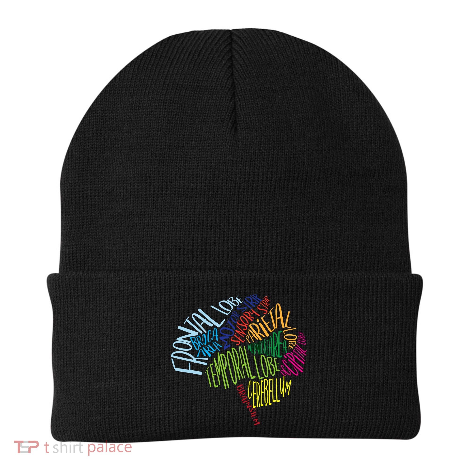 Brain Typography Rn Nurse Neurologist Doctor Word Bubble Beanie