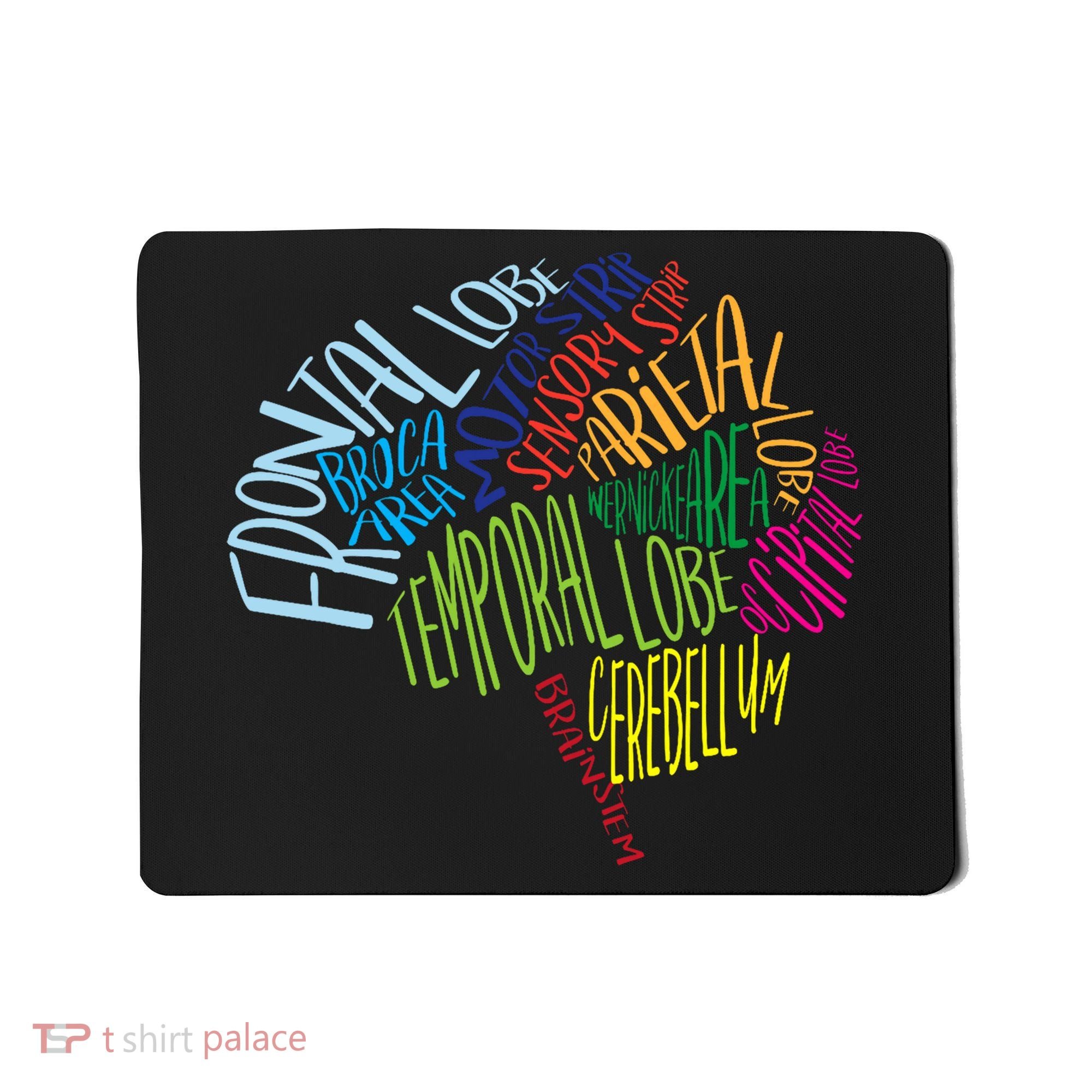 Brain Typography Rn Nurse Neurologist Doctor Word Bubble Mousepad