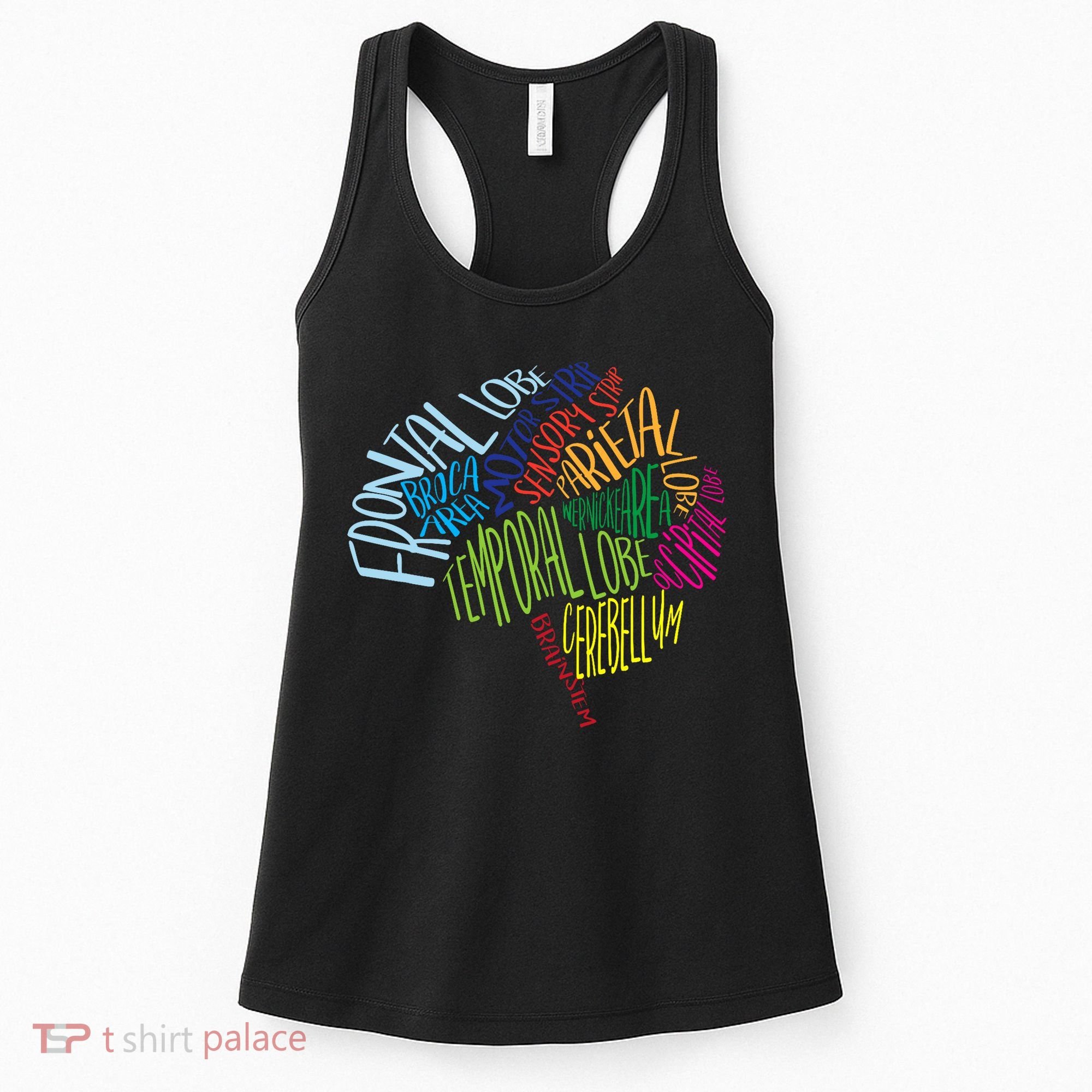 Brain Typography Rn Nurse Neurologist Doctor Word Bubble Women's Tank Top