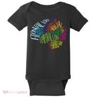 Brain Typography Rn Nurse Neurologist Doctor Word Bubble Baby Bodysuit thumb 0