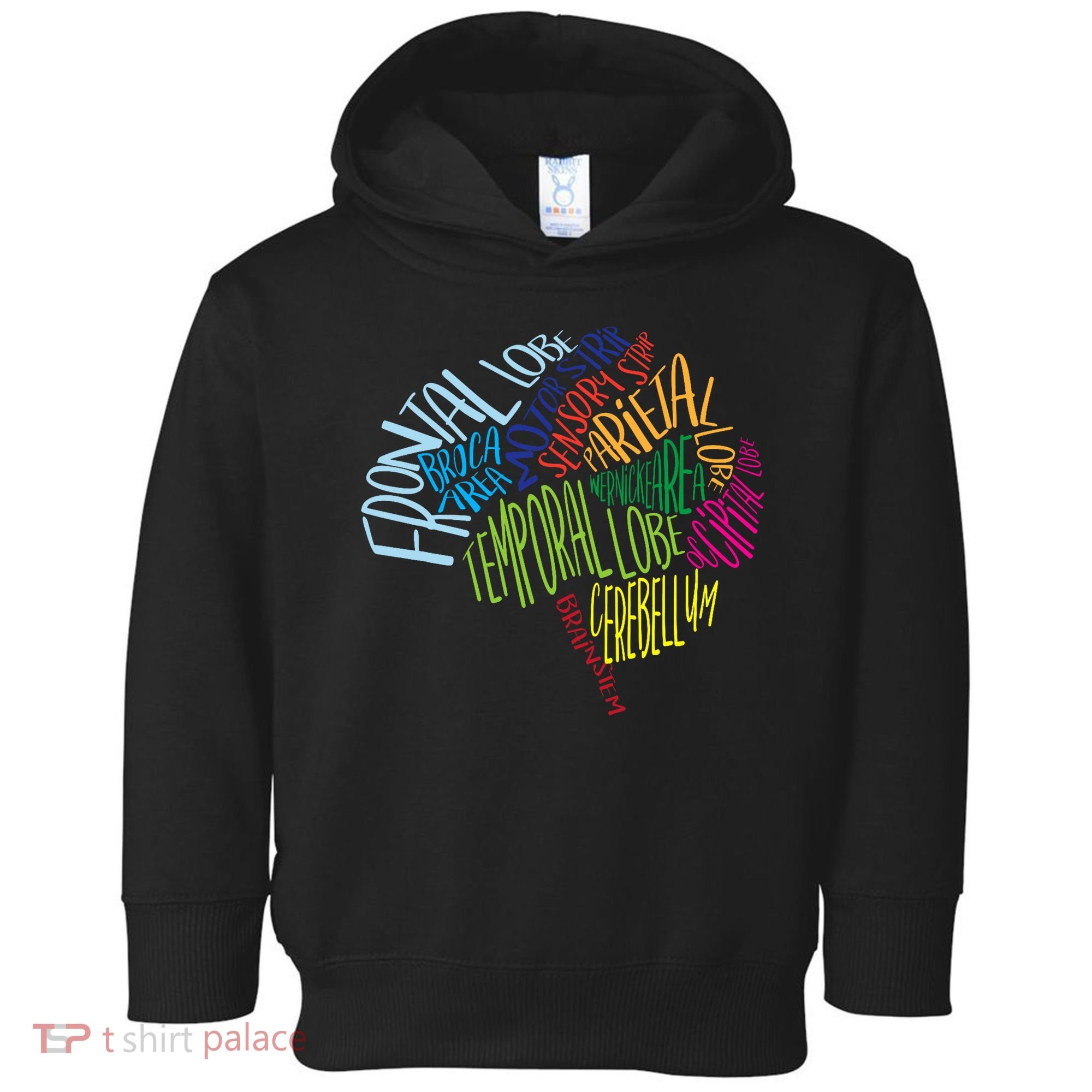 Brain Typography Rn Nurse Neurologist Doctor Word Bubble Toddler Hoodie