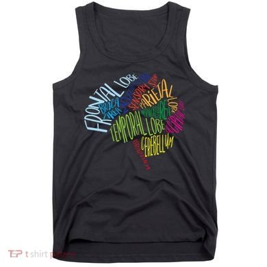 Brain Typography Rn Nurse Neurologist Doctor Word Bubble Tank Top