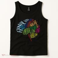 Brain Typography Rn Nurse Neurologist Doctor Word Bubble Tank Top thumb 2