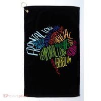 Brain Typography Rn Nurse Neurologist Doctor Word Bubble Golf Towel thumb 0