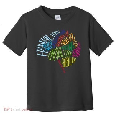 Brain Typography Rn Nurse Neurologist Doctor Word Bubble Toddler T-Shirt