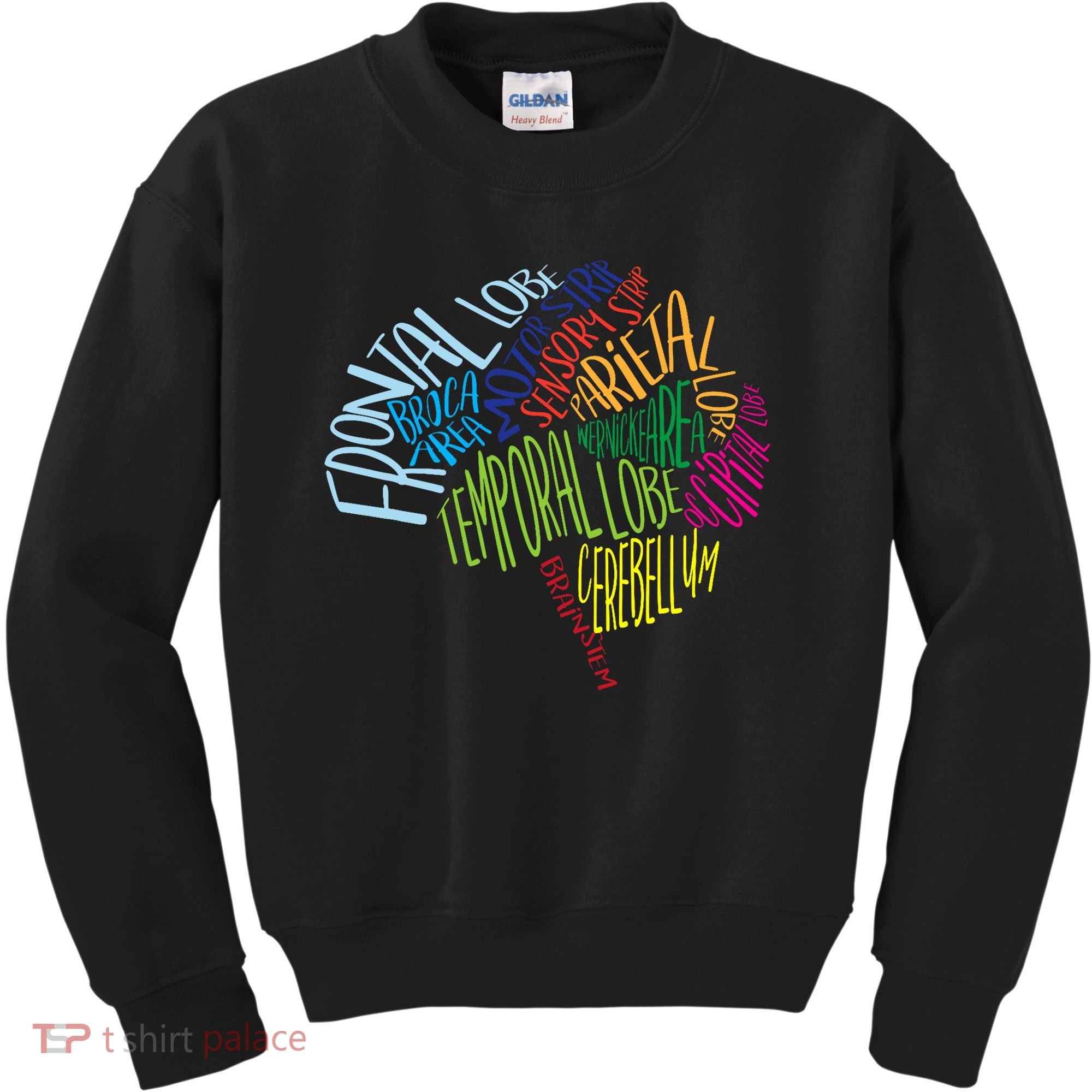 Brain Typography Rn Nurse Neurologist Doctor Word Bubble Kids Sweatshirt