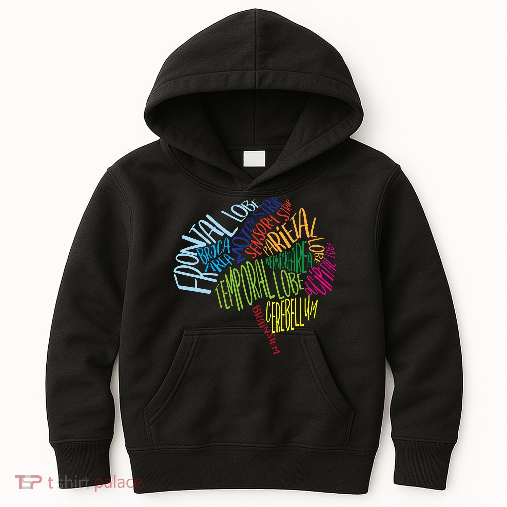 Brain Typography Rn Nurse Neurologist Doctor Word Bubble Kids Hoodie