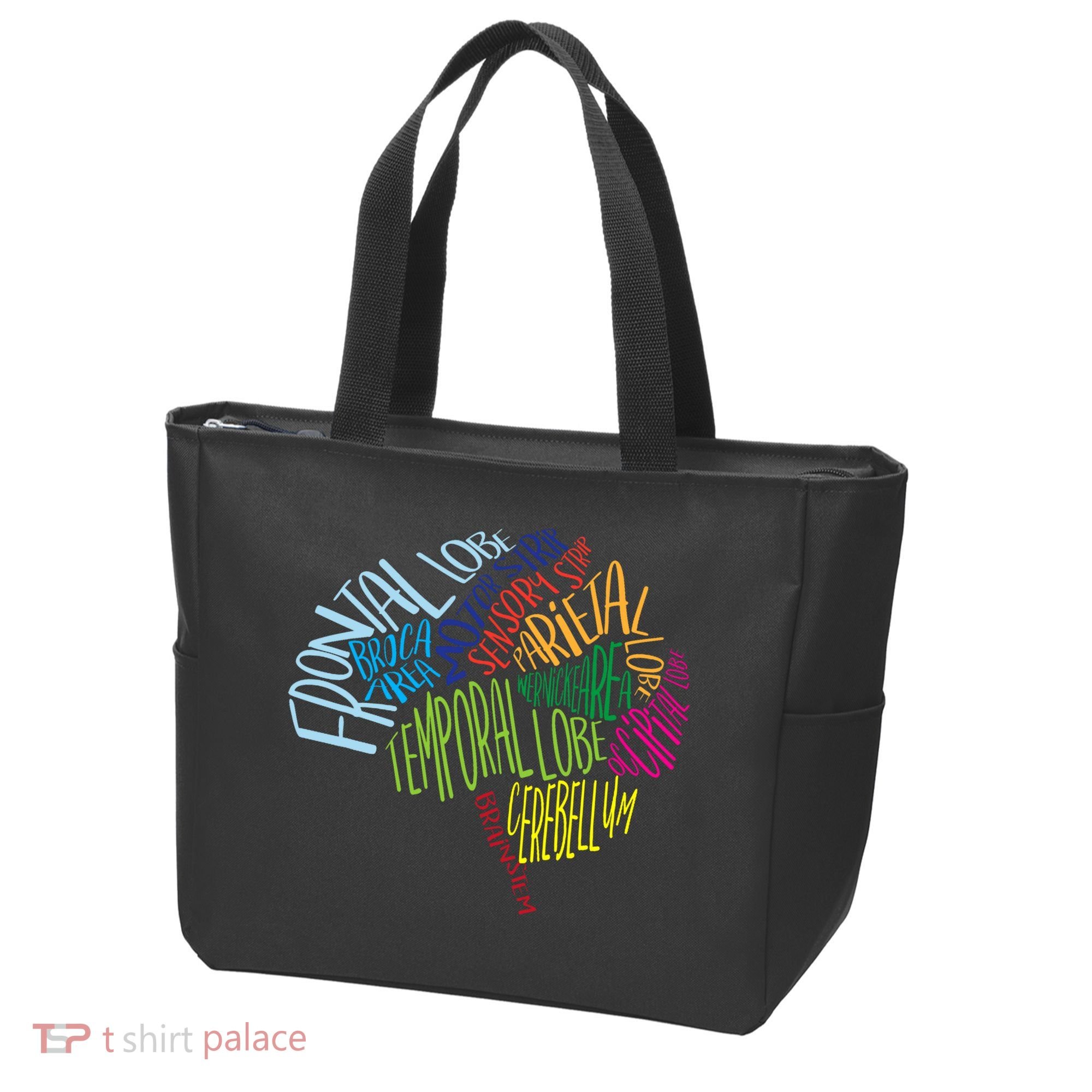 Brain Typography Rn Nurse Neurologist Doctor Word Bubble Tote Bag