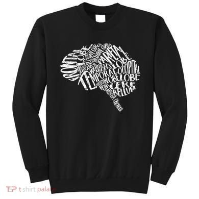Brain Typography Rn Neuroscience Nurse Neurologist Sweatshirt