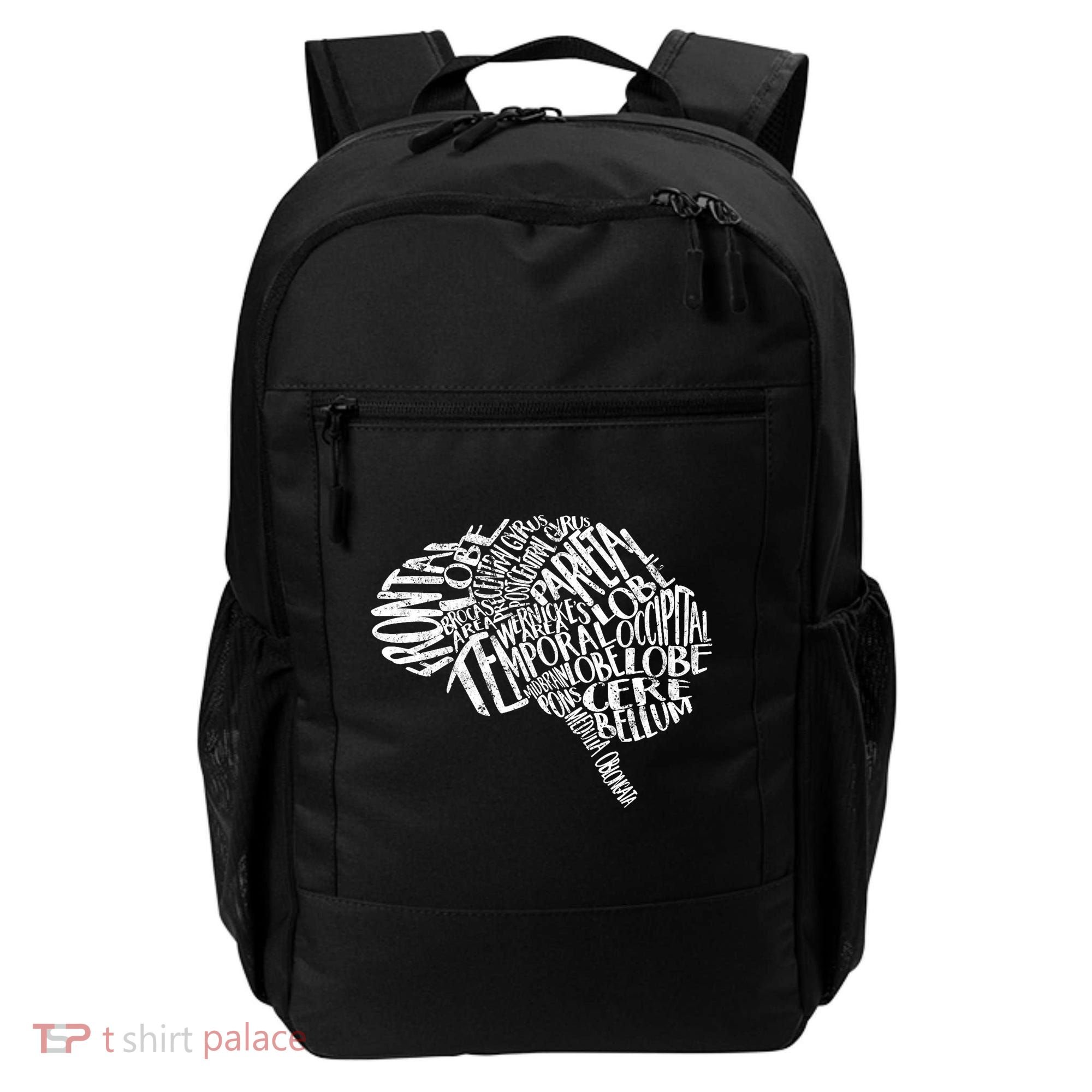 Brain Typography Rn Neuroscience Nurse Neurologist Backpack