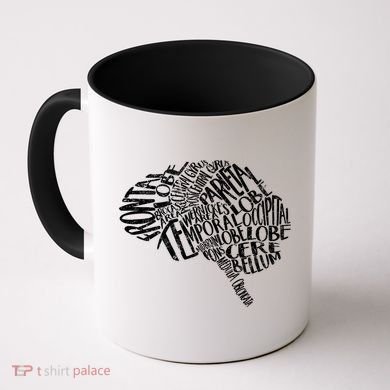 Brain Typography Rn Neuroscience Nurse Neurologist Coffee Mug