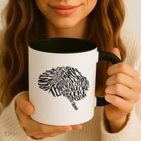 Brain Typography Rn Neuroscience Nurse Neurologist Coffee Mug thumb 3