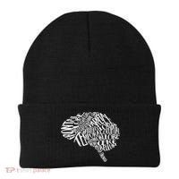 Brain Typography Rn Neuroscience Nurse Neurologist Beanie thumb 0