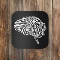 Brain Typography Rn Neuroscience Nurse Neurologist Coaster thumb 0