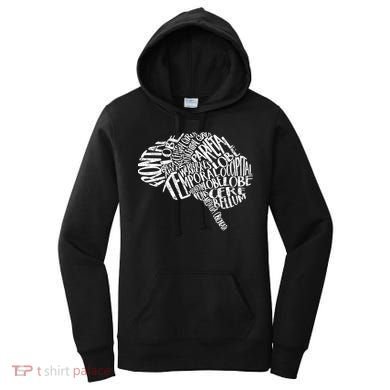 Brain Typography Rn Neuroscience Nurse Neurologist Women's Hoodie