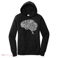 Brain Typography Rn Neuroscience Nurse Neurologist Women's Hoodie thumb 0