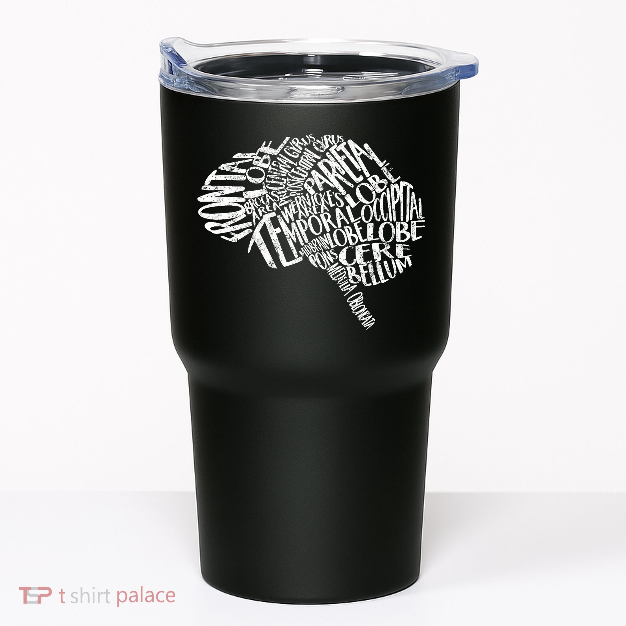 Brain Typography Rn Neuroscience Nurse Neurologist Tumbler