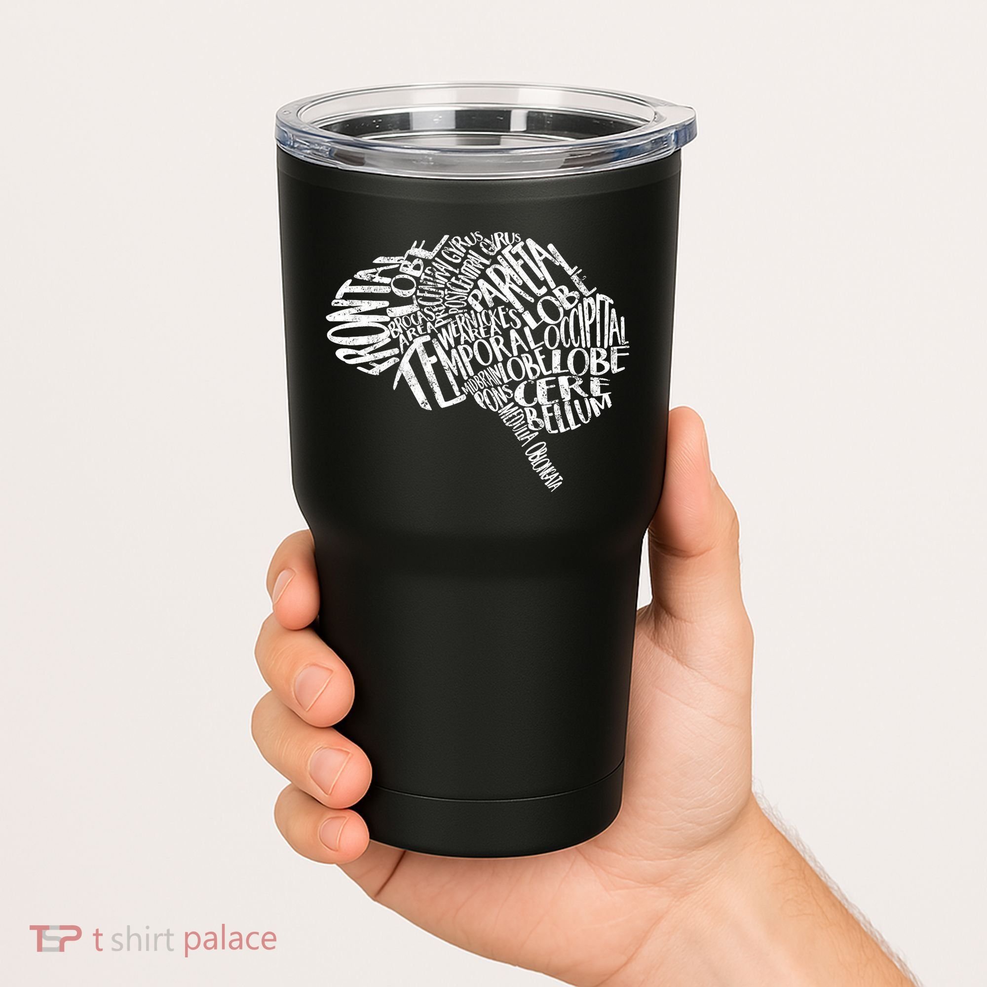Brain Typography Rn Neuroscience Nurse Neurologist Tumbler