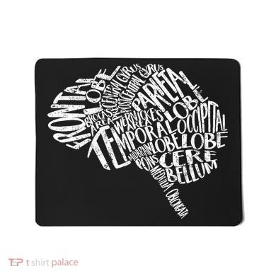 Brain Typography Rn Neuroscience Nurse Neurologist Mousepad