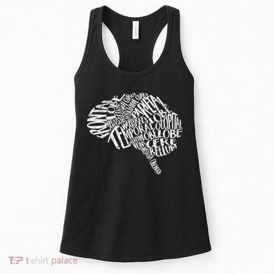 Brain Typography Rn Neuroscience Nurse Neurologist Women's Tank Top