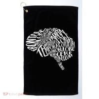 Brain Typography Rn Neuroscience Nurse Neurologist Golf Towel thumb 0