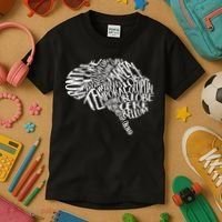 Brain Typography Rn Neuroscience Nurse Neurologist Kids T-Shirt thumb 3