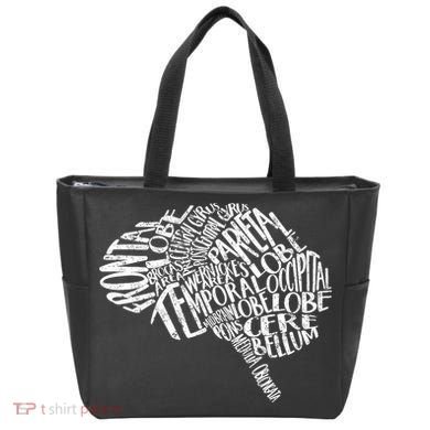 Brain Typography Rn Neuroscience Nurse Neurologist Tote Bag