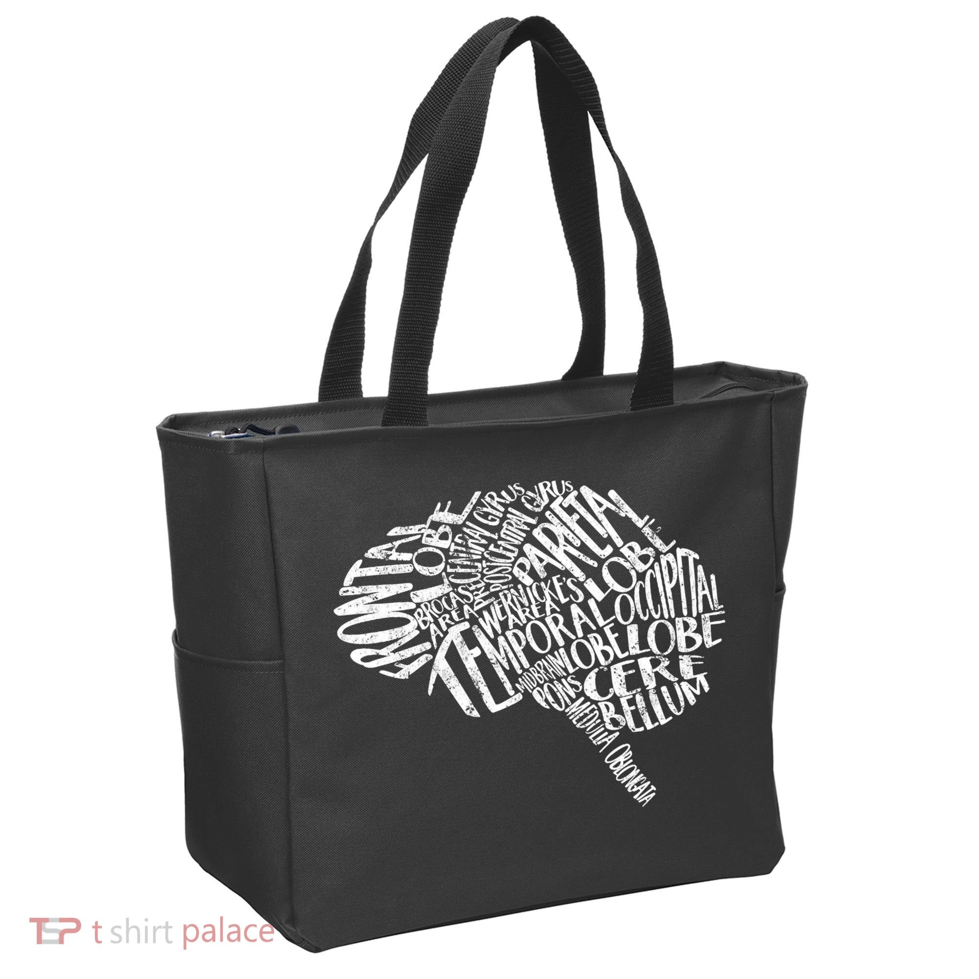 Brain Typography Rn Neuroscience Nurse Neurologist Tote Bag