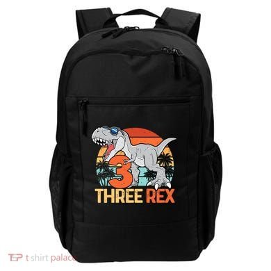 Boy Three Rex 3rd Birthday Third Dinosaur 3 Year Old Backpack