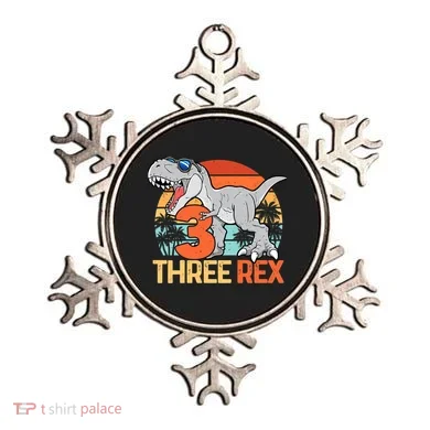 Boy Three Rex 3rd Birthday Third Dinosaur 3 Year Old Ornament