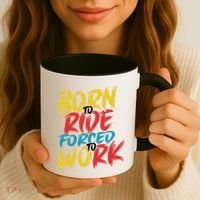 Born To Ride Forced To Work Coffee Mug thumb 3