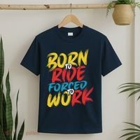 Born To Ride Forced To Work T-Shirt thumb 2