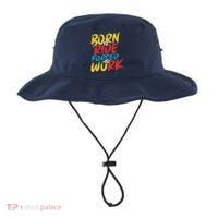 Born To Ride Forced To Work Bucket Hat thumb 0