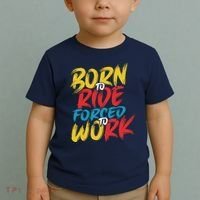 Born To Ride Forced To Work Toddler T-Shirt thumb 2