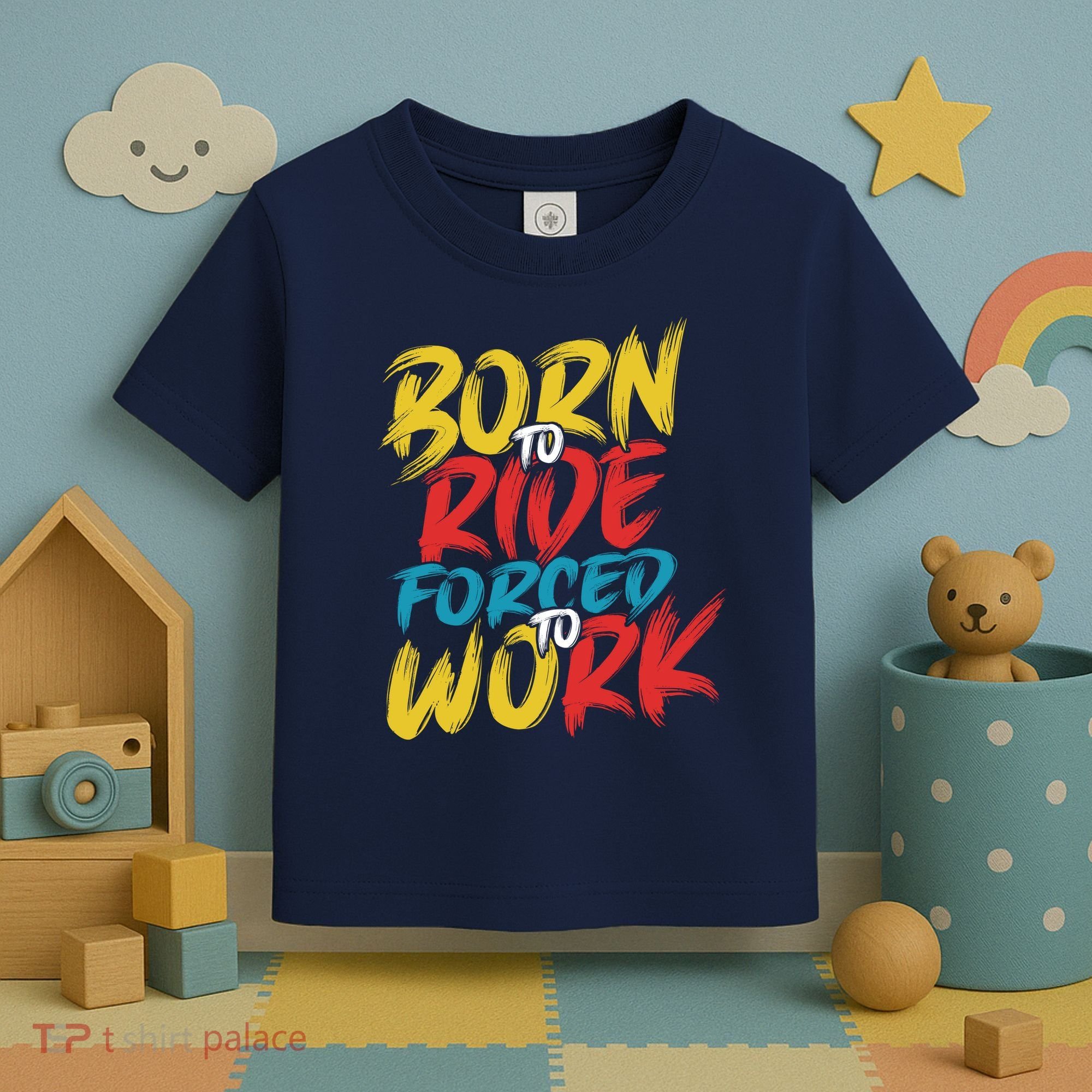 Born To Ride Forced To Work Toddler T-Shirt