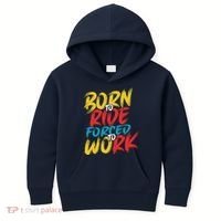 Born To Ride Forced To Work Kids Hoodie thumb 0