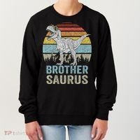 Brothersaurus T Rex Brother Saurus Family Matching Dinosaur Women's Sweatshirt thumb 0