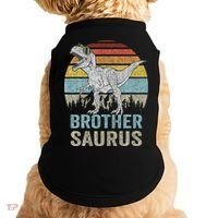 Brothersaurus T Rex Brother Saurus Family Matching Dinosaur Doggie Tank thumb 0
