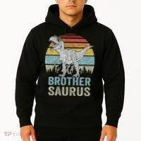 Brothersaurus T Rex Brother Saurus Family Matching Dinosaur Hoodie thumb 2