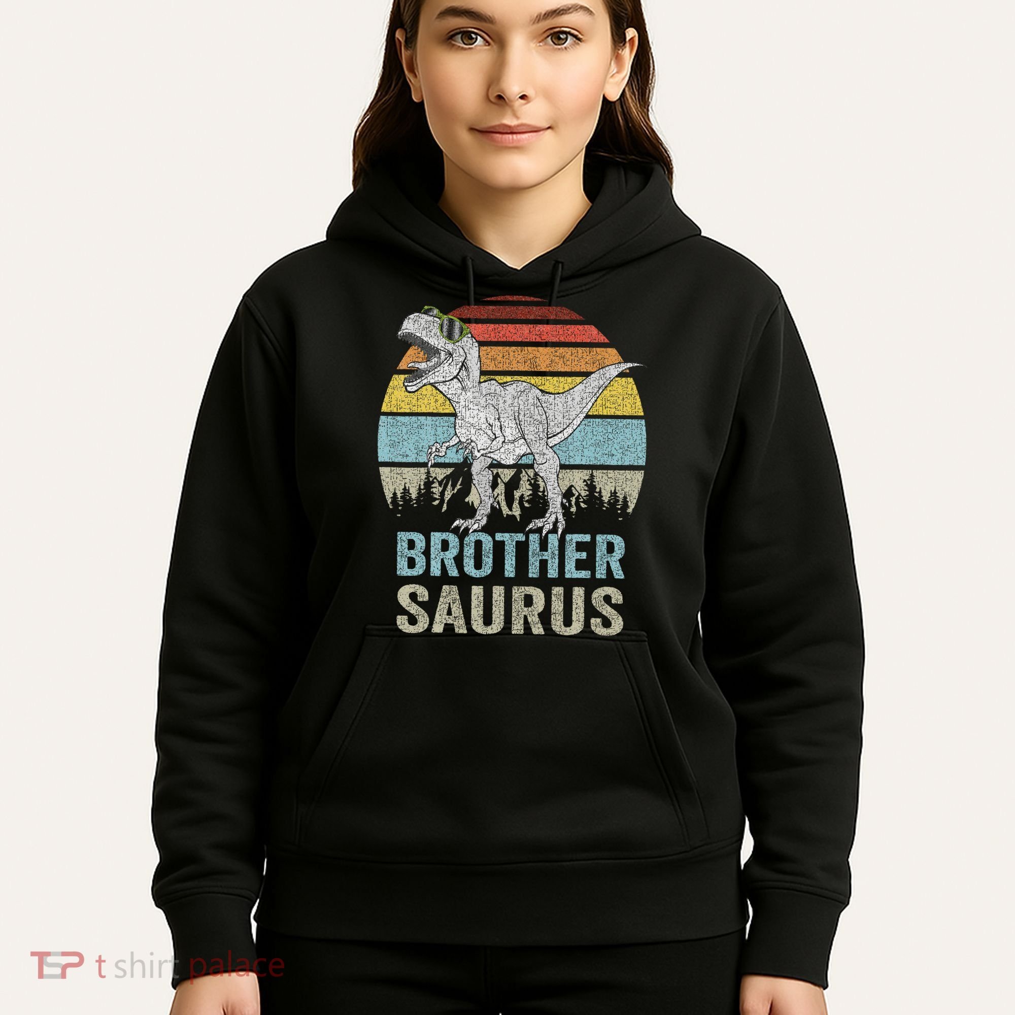 Brothersaurus T Rex Brother Saurus Family Matching Dinosaur Hoodie