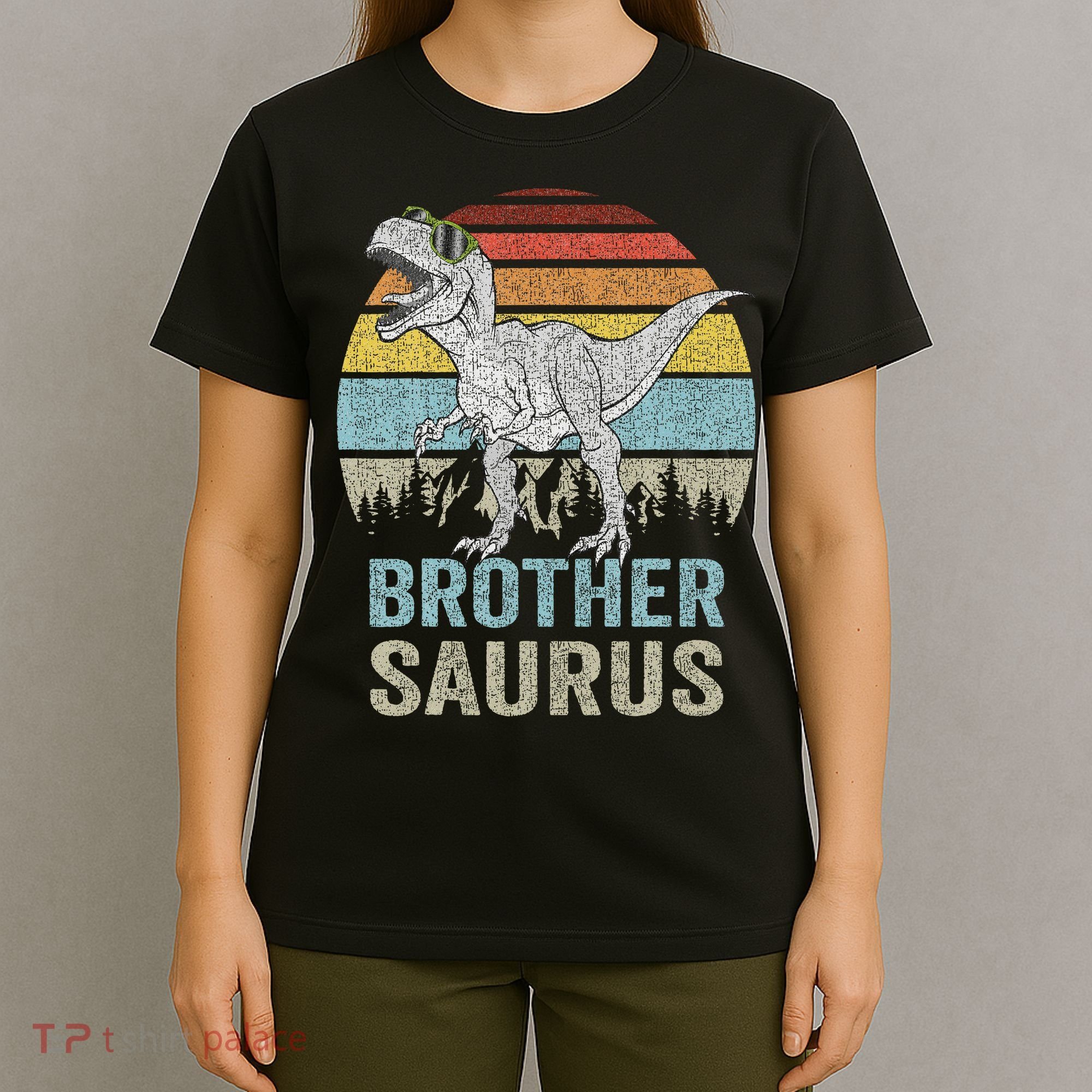 Brothersaurus T Rex Brother Saurus Family Matching Dinosaur T-Shirt