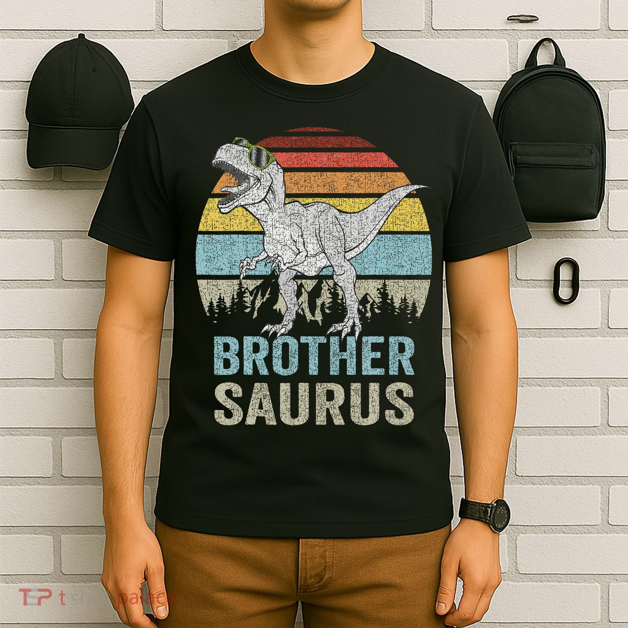 Brothersaurus T Rex Brother Saurus Family Matching Dinosaur T-Shirt
