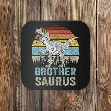 Brothersaurus T Rex Brother Saurus Family Matching Dinosaur Coaster