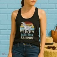 Brothersaurus T Rex Brother Saurus Family Matching Dinosaur Women's Tank Top thumb 2