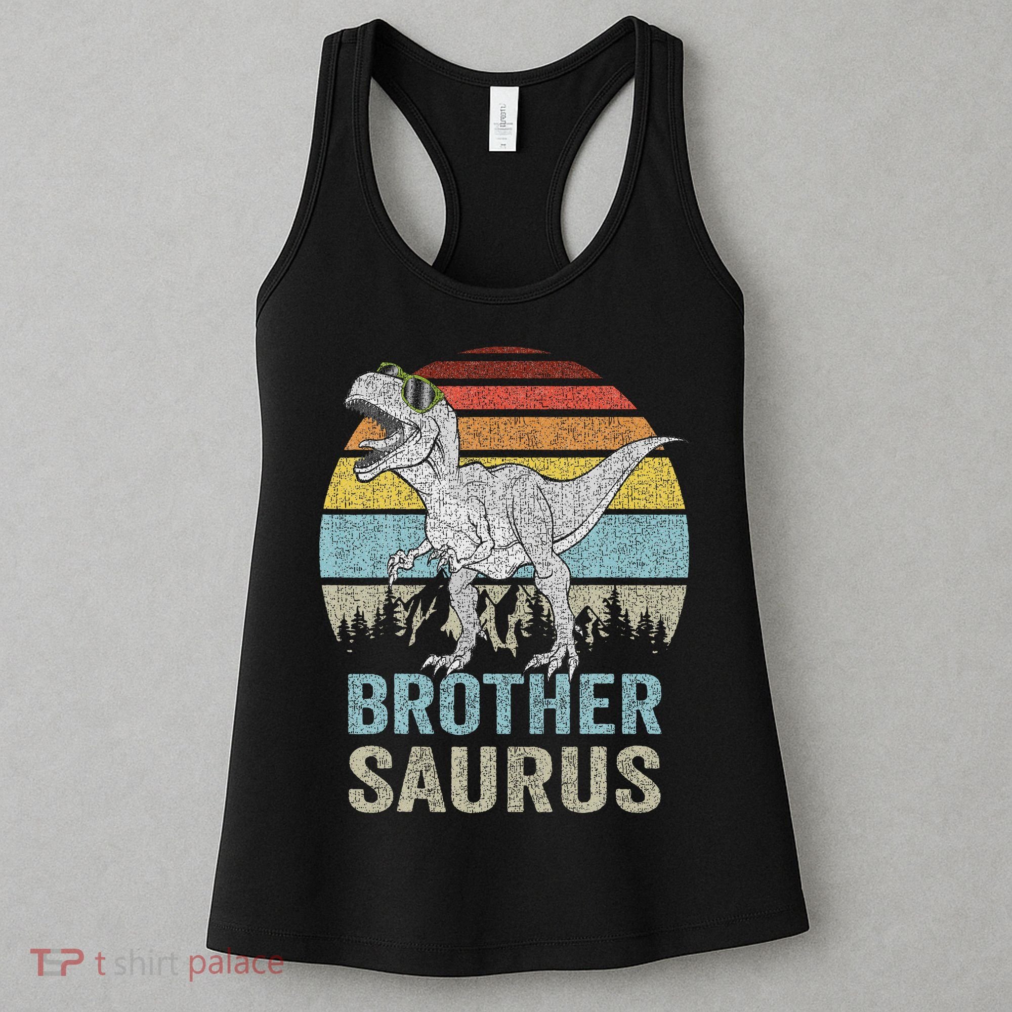 Brothersaurus T Rex Brother Saurus Family Matching Dinosaur Women's Tank Top