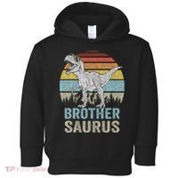 Brothersaurus T Rex Brother Saurus Family Matching Dinosaur Toddler Hoodie thumb 0