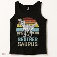 Brothersaurus T Rex Brother Saurus Family Matching Dinosaur Tank Top thumb 2